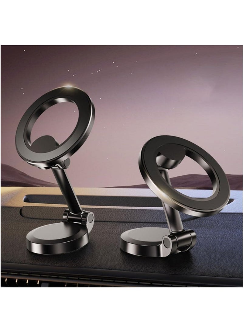 ELTRAZONE Premium Magnetic Car Phone Holder with 1080° Rotation | Strong Dashboard Phone Mount with Powerful Adhesive Tape | All-Metal Build for Enhanced Durability | Secure Hands-Free Phone Stand for Car | Compatible with All Smartphones | Silvery Gray - Image 1