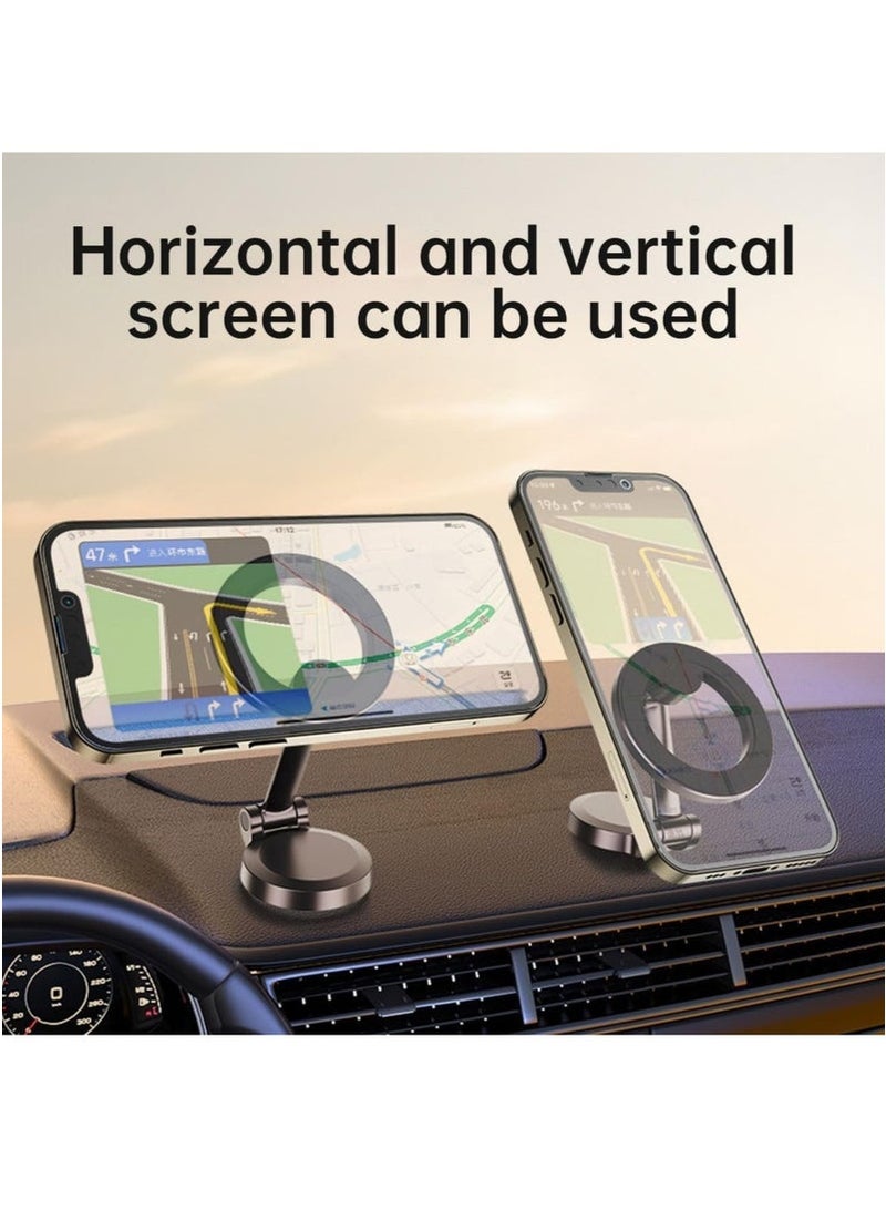 ELTRAZONE Premium Magnetic Car Phone Holder with 1080° Rotation | Strong Dashboard Phone Mount with Powerful Adhesive Tape | All-Metal Build for Enhanced Durability | Secure Hands-Free Phone Stand for Car | Compatible with All Smartphones | Silvery Gray - Image 3