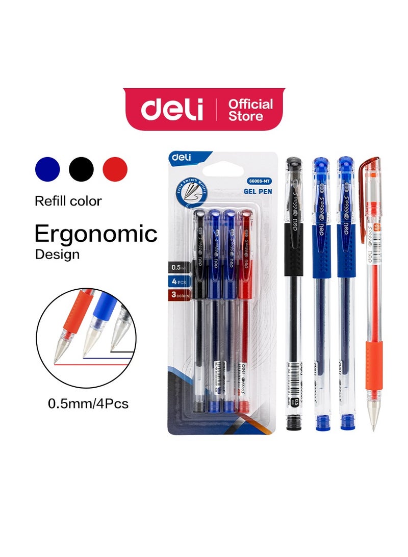 Deli E6600S-MT Gel Pen (Conical Tip: 0.5mm) - Assorted Colors - Image 1