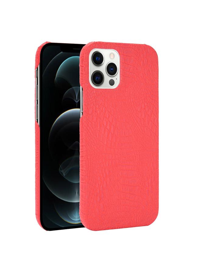 زبون جراب لهاتف iPhone 12 / 12 Pro مقاوم للصدمات من نسيج التمساح من البولي كربونات + جراب من البولي يوريثان - Image 1