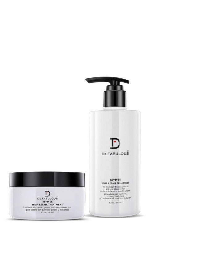 De Fabulous Reviver Hair Repair Shampoo & Treatment 250Ml (Combo Of 2) Sulphate And Paraben Free, Ph Balanced, Repairs Dry & Frizzy Hair, All Hair Types.