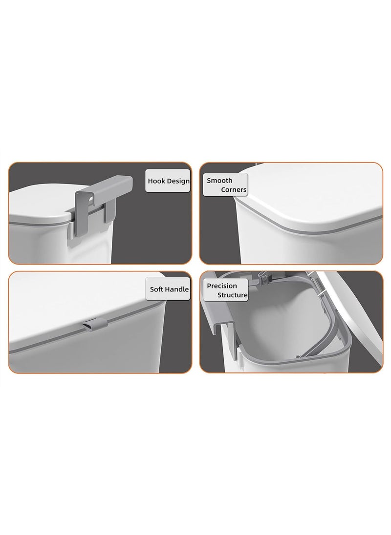 AZRAEL AZRAEL Garbage Can Garbage Sorting Trash Can Trash Cans Kitchen Hanging Folding Household Cabinet Door Wallmounted Storage Bin Creative Hanging Kitchen Trash Can Wastebasket  - Image 3