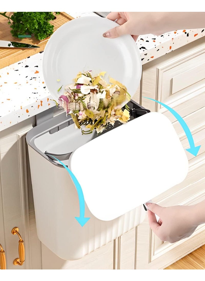 AZRAEL AZRAEL Garbage Can Garbage Sorting Trash Can Trash Cans Kitchen Hanging Folding Household Cabinet Door Wallmounted Storage Bin Creative Hanging Kitchen Trash Can Wastebasket  - Image 5
