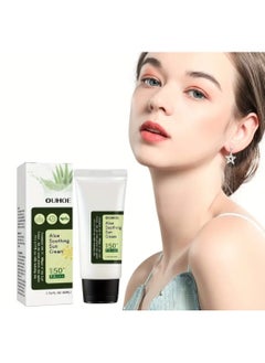 OUHOE Soothing Aloe Veera Sun Cream SPF 50 PA+++ | Facial sunscreen SPF 50+ PA++ | Korean Skincare , Non-Greasy, 50ML