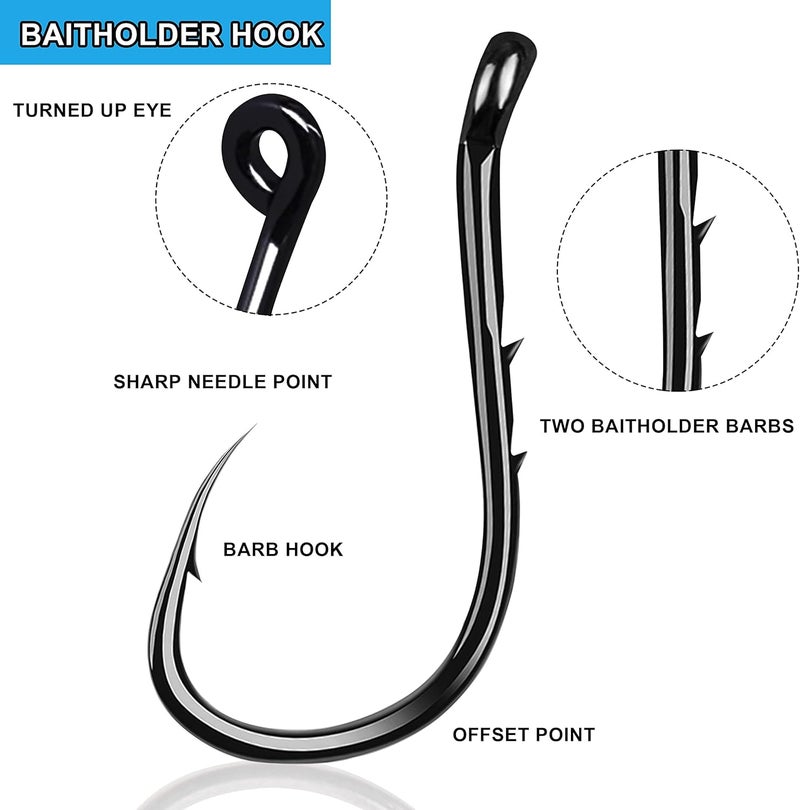 Shaddock Fishing Fishing Tackle Kit, 160pcs Basic Bobbers and Hooks Assortment With Octopus Circle, Baitholder Hooks, Sinker Weights, Terminal Tackle Box for Trout Catfish Panfish - Image 2