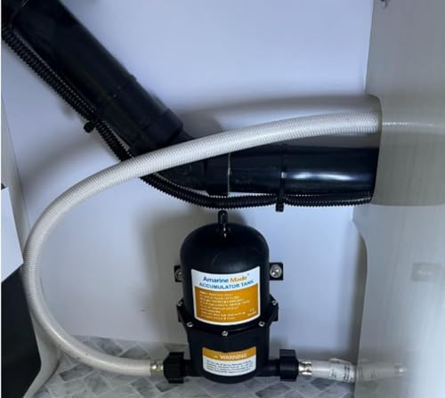 Amarine Made 0.75L 125 PSI,Pre-Pressurized Accumulator Tank Pressure Storage Vessel Hold Water Under Pressure Water Pump Flow Control Internal Bladder 25oz for Boat,Marine, RV,Caravan - Image 3