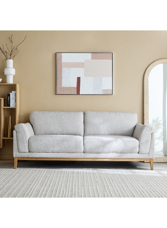 Home Box Hope 3-Seater Fabric Sofa in Light Grey - Image 2