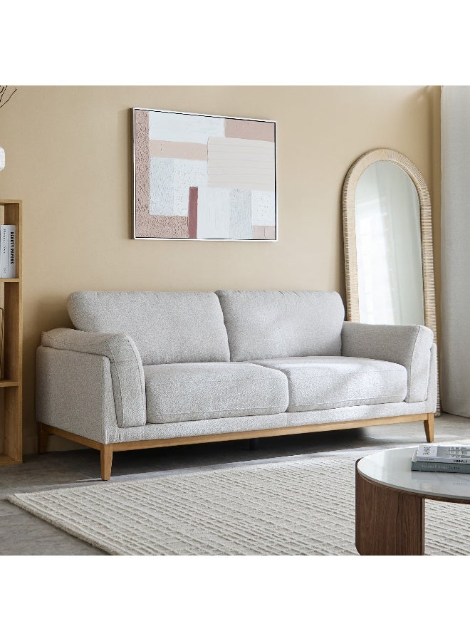 Home Box Hope 3-Seater Fabric Sofa in Light Grey - Image 1