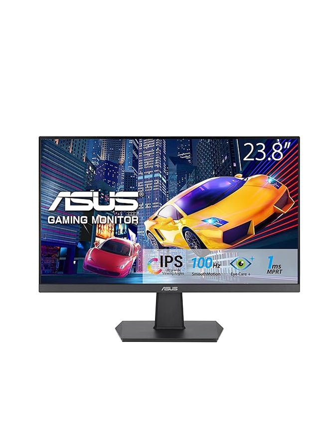 ASUS 24 inch VA24EHF Eye Care Gaming Monitor, FHD IPS Frameless Display, 100Hz Refresh Rate, 1ms MPRT, Adaptive-Sync, Low Blue Light, Wall Mountable, 1*HDMI v1.4 | VA24EHF Black - Image 1