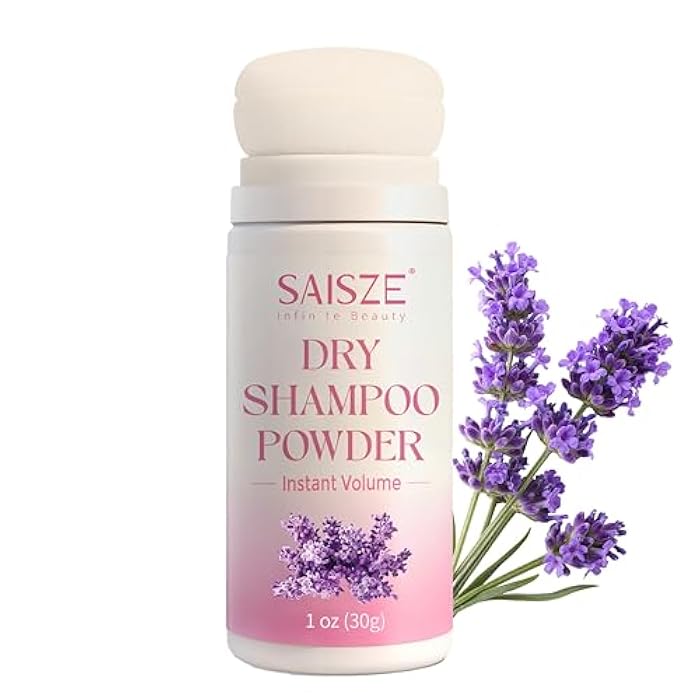 SAISZE Dry Shampoo Powder for Women, Non Aerosol Oil Absorbing and Refreshing, Volumizing Powder for Light Hair Colors, Travel Size, Ideal Gifts for Women, 1.05 Oz - Image 1