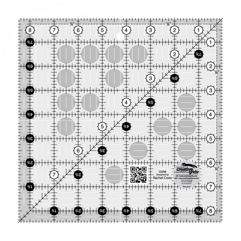 Creative Grid 85 Square Quilting Ruler Template CGR8