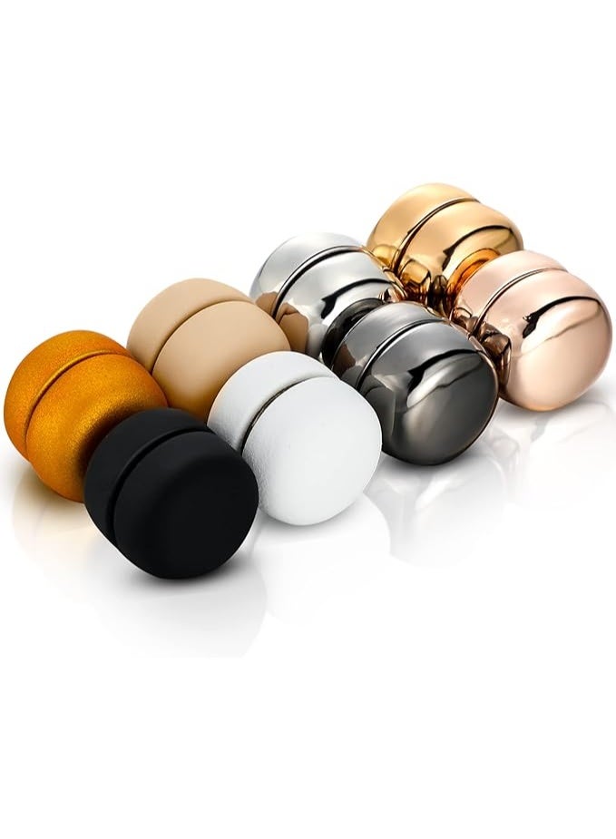 8 زوج من دبابيس الحجاب المغناطيسية، أقوى أزرار تجارية للنساء متعددة الاستخدامات ووشاح صغير ملون (طراز ريفي)، مغناطيس، مغناطيس - Image 1