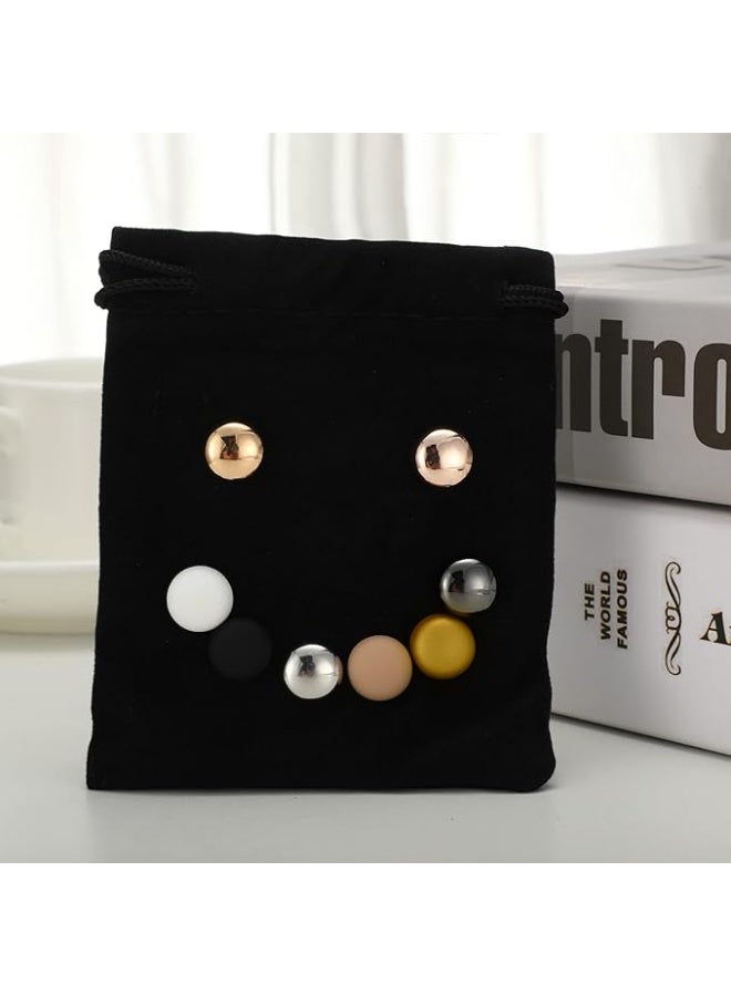 8 زوج من دبابيس الحجاب المغناطيسية، أقوى أزرار تجارية للنساء متعددة الاستخدامات ووشاح صغير ملون (طراز ريفي)، مغناطيس، مغناطيس - Image 2