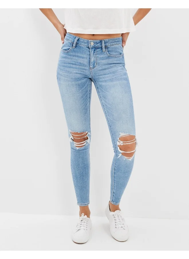 امريكان ايجل AE Ne(x)t Level Ripped Low-Rise Jegging