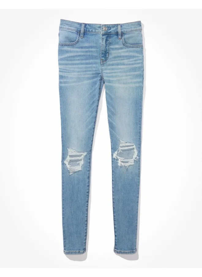 امريكان ايجل AE Ne(x)t Level Ripped Low-Rise Jegging
