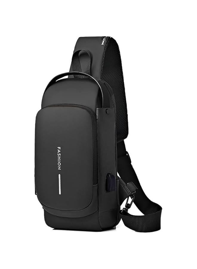 HOOKOR Men's anti-theft crossbody bag With USB and password lock, waterproof shoulder casual bag Chest bag Men's hiking bag - Image 1