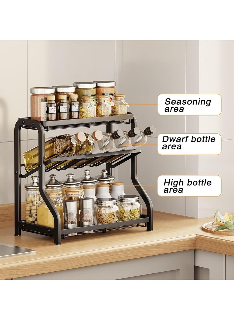 Talala Spice Rack 3 Tier Spice Rack Organizer, Spices Organizers and Storage Racks, Kitchen Standing Spice Jars Shelf for Countertop Storage - Image 4
