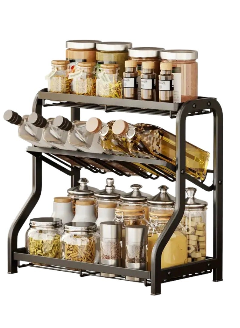 Talala Spice Rack 3 Tier Spice Rack Organizer, Spices Organizers and Storage Racks, Kitchen Standing Spice Jars Shelf for Countertop Storage - Image 1