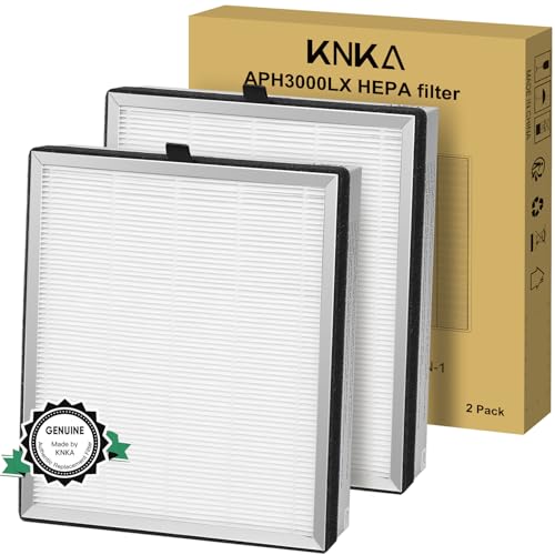 KNKA Genuine Air Purifier Replacement Filter, True HEPA Filter Compatible with APH3000 for High-Efficiency Air Filtration, Odor and Smoke Reduction, Pet Dander Version, 2 Pack - Image 1