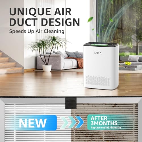 KNKA Genuine Air Purifier Replacement Filter, True HEPA Filter Compatible with APH3000 for High-Efficiency Air Filtration, Odor and Smoke Reduction, Pet Dander Version, 2 Pack - Image 3
