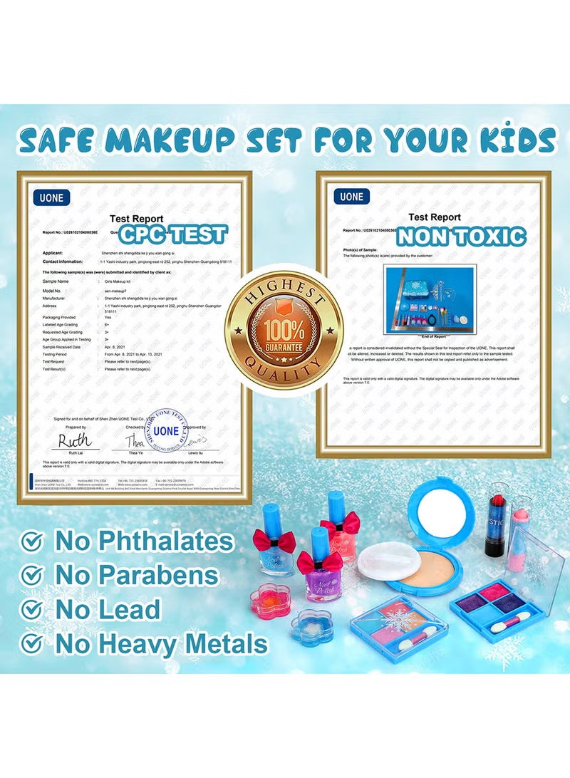 EzzySo Kids Makeup Kit for Girls, Unicorn Makeup Set, Real Washable Make up Kit for Little Girl Princess Toddler Makeup for Kid Birthday Gifts Unicorn Toys for Girls - Image 3