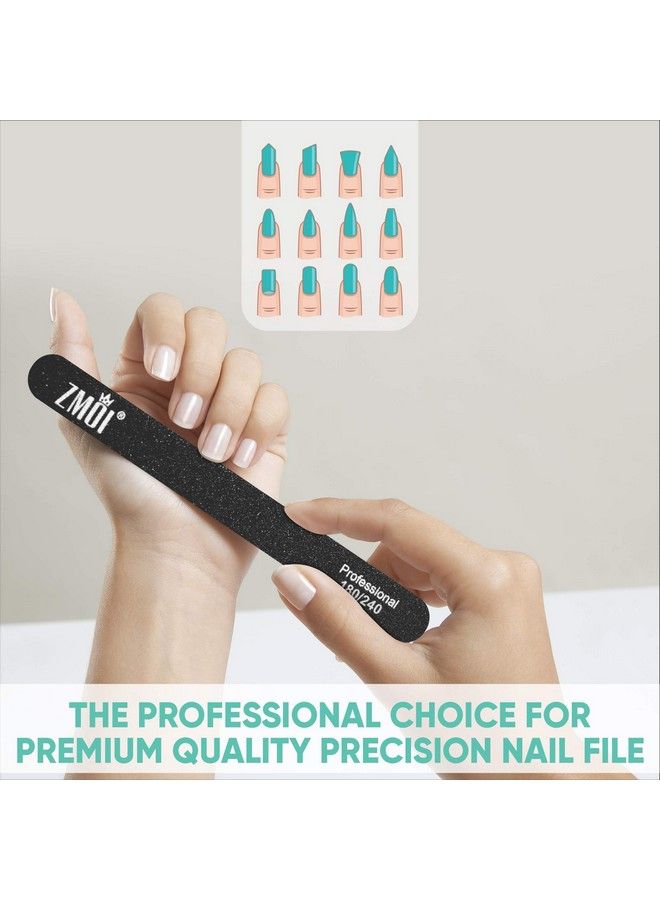 ZMOI Professional Nail Files12 Pcs Washable Double Sided Emory Board 180240 Grit For Manicurenatural Nails Waterproof And Durable Design Ergonomic And Practical Ideal For Salon Home Use - Image 4