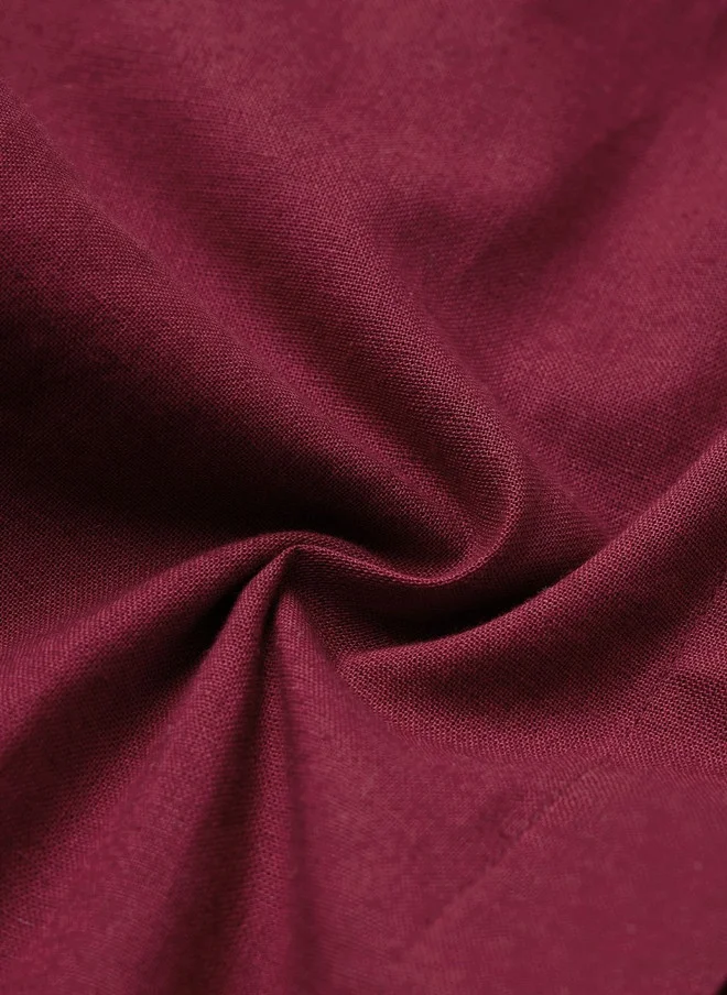 The Souled Store  The Souled Store Women Regular Fit Solid Burgundy Casual Shirt  | Best Price UAE