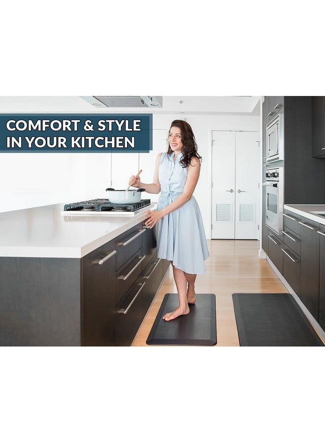 ComfiLife ComfiLife Anti Fatigue Floor Mat - 3/4 Inch Thick Kitchen Mats for Floor, Standing Desk Mat, Kitchen Rug - Comfort at Home, Office - Durable - Stain Resistant - Non-Slip Bottom (20" x 39", Black)  - Image 5