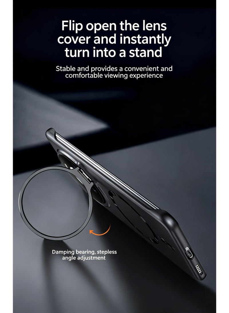 Yunpy Magnetic Phone Case for Huawei Mate 80 Pro with Rotatable Camera Ring Stand, Magsafe-Compatible,Ultra Slim Matte Hard PC Matte Shockproof Protective Cover - Image 2