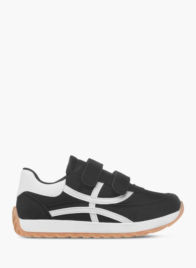 JUNIORS Boys Panelled Sneakers With Hook And Loop Closure