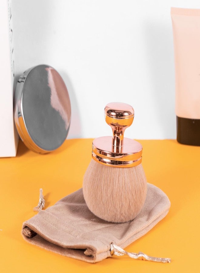 UNIMEIX Extra Large Body Makup Brush for Self Tanner with Drawstring Bag, 3.0 Inch Blend and Blur Body Sunscreen Applicator for Face, Legs, Body, Cream and Foundation (RoseGold) - Image 2