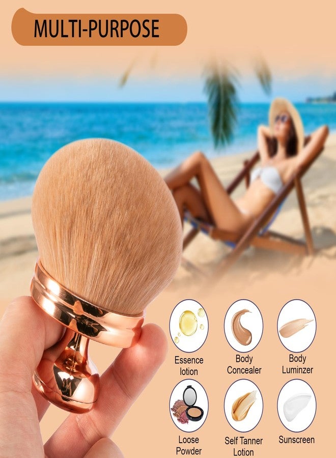 UNIMEIX Extra Large Body Makup Brush for Self Tanner with Drawstring Bag, 3.0 Inch Blend and Blur Body Sunscreen Applicator for Face, Legs, Body, Cream and Foundation (RoseGold) - Image 5