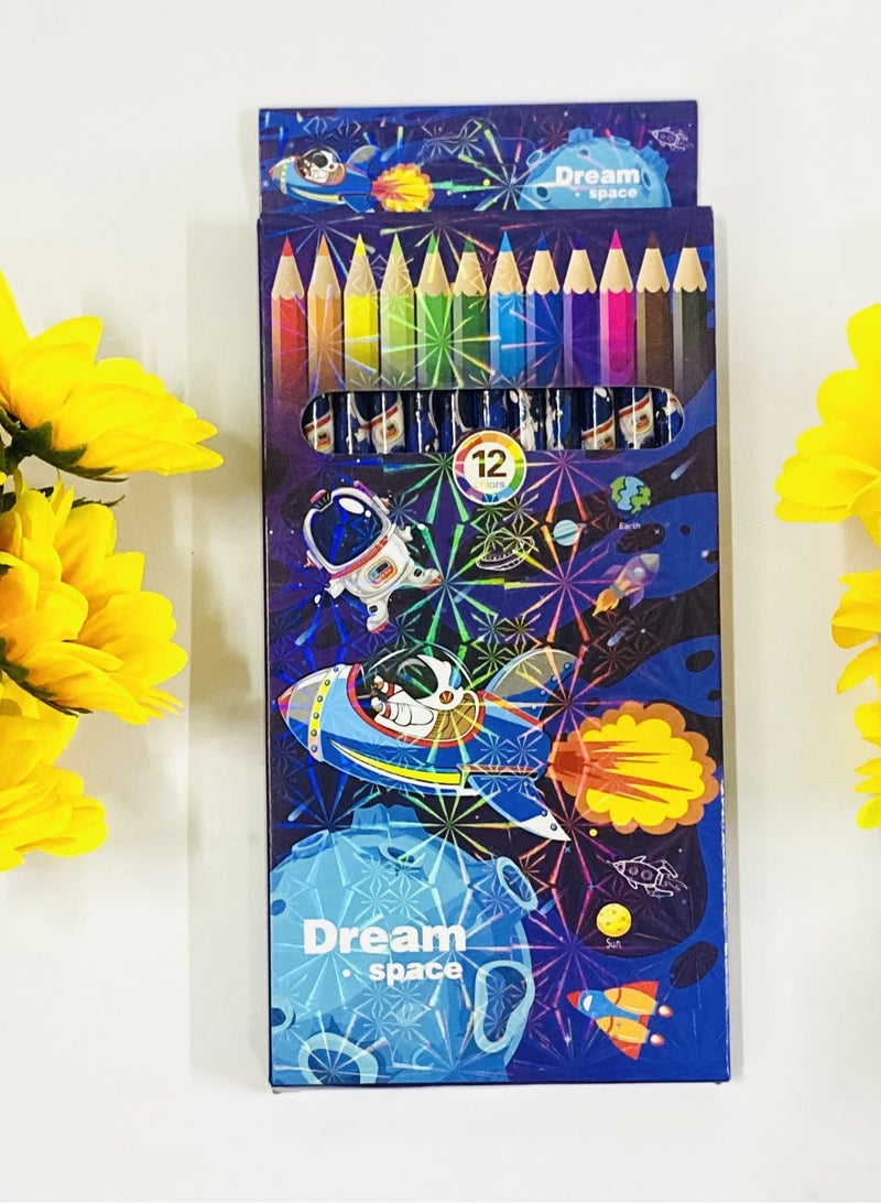 Generic 12 color pencil set color pen 12 color cartoon brush drawing stationery 