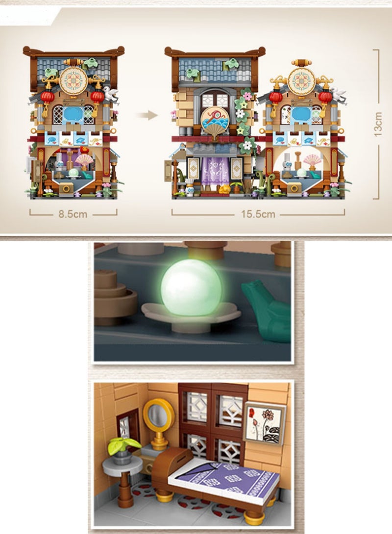 إسكدنيا مجموعة نمذجة متجر البقالة القابلة للطي مكونة من 970 قطعة - ألعاب بناء مبتكرة للتجميع، تناسب الأطفال والبالغين، ديكور منزلي مميز - Image 2