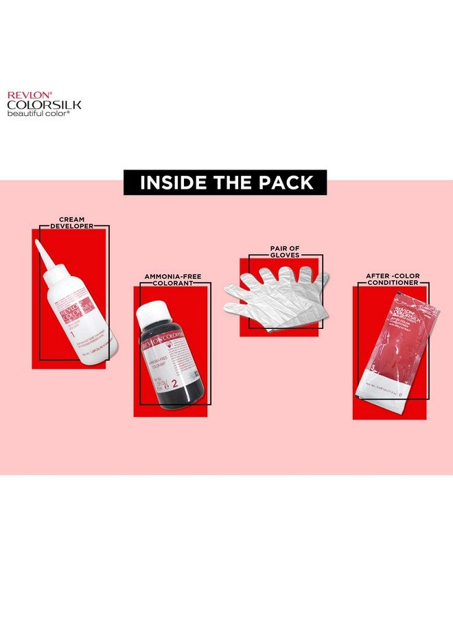 Revlon صبغة شعر حرير ملونة بتقنية جل الألوان ثلاثية الأبعاد مع الكيراتين (بني ذهبي متوسط 4G) - Image 4