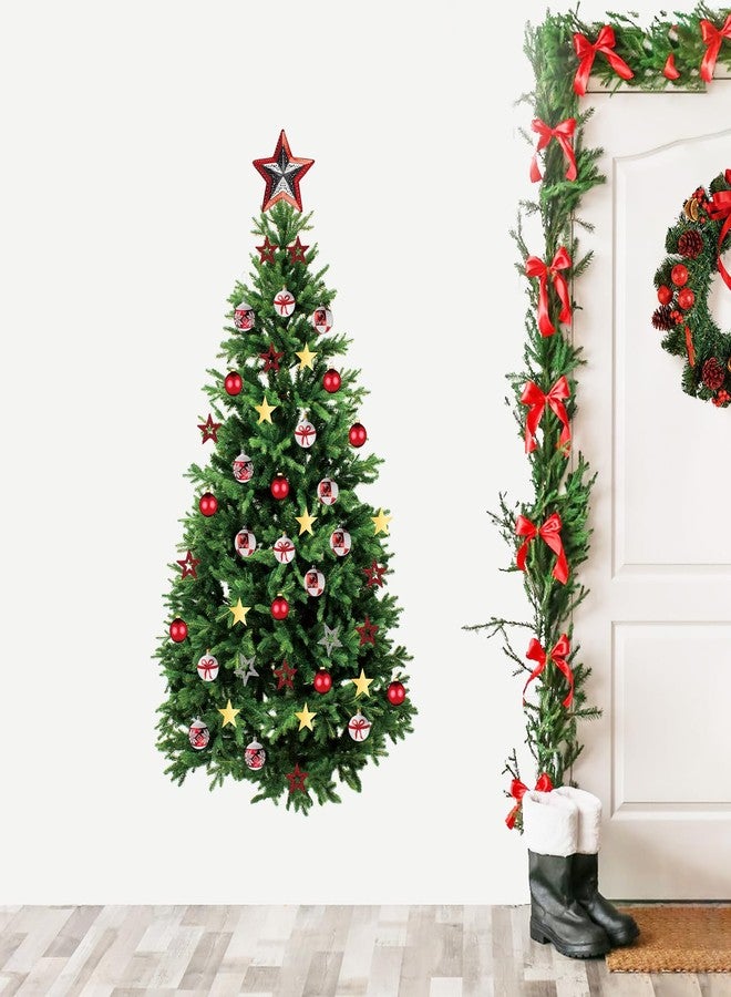 Kasubeso Large 66 x 33 inch Large Christmas Tree Wall Decals Removable DIY Pine Tree Xmas Wall Decor Merry Christmas Wall Stickers for Bedroom Office Living Room Window Clings Party Decoration - Image 4