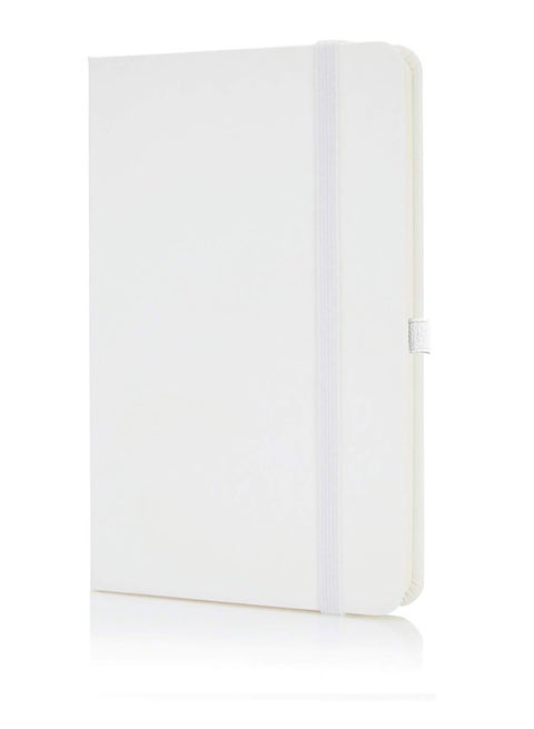 A5 Hard Cover Compact Ruled Notebook, 160 Pages White