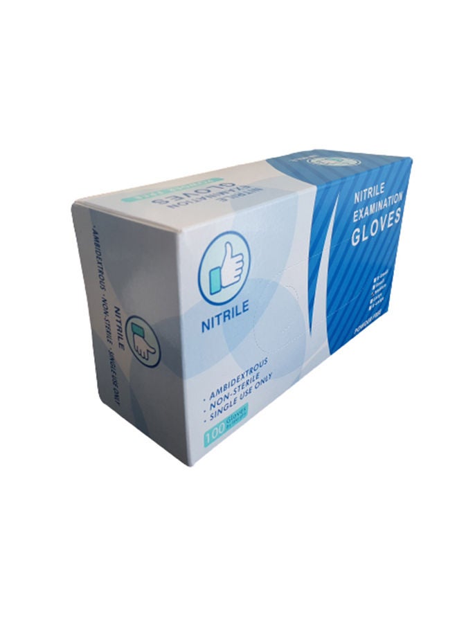 NIBEMINENT Nitrile Exam Gloves - Powder Free, Non-Sterile, Disposable,Food Safe,Indigo Color, Convenient Dispenser Pack of 100 Blue Mediumcentimeter  - Image 4