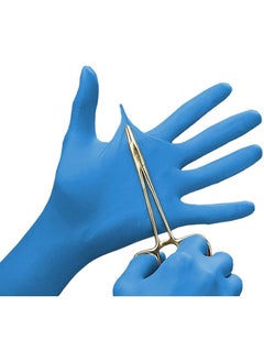 NIBEMINENT Nitrile Exam Gloves - Powder Free, Non-Sterile, Disposable,Food Safe,Indigo Color, Convenient Dispenser Pack of 100 Blue Mediumcentimeter  - Image 2
