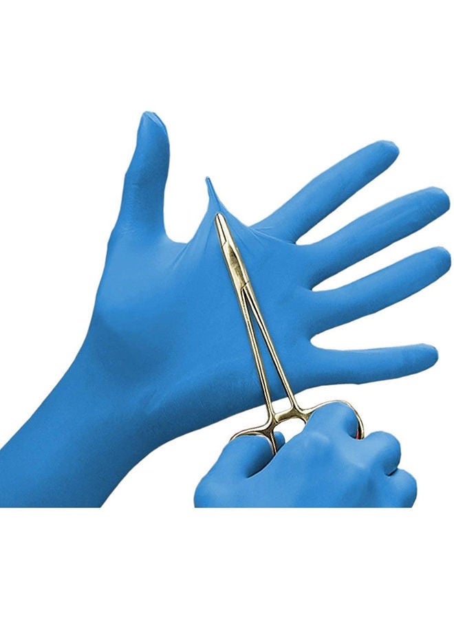 NIBEMINENT Nitrile Exam Gloves - Powder Free, Non-Sterile, Disposable,Food Safe,Indigo Color, Convenient Dispenser Pack of 100 Blue Mediumcentimeter  - Image 2