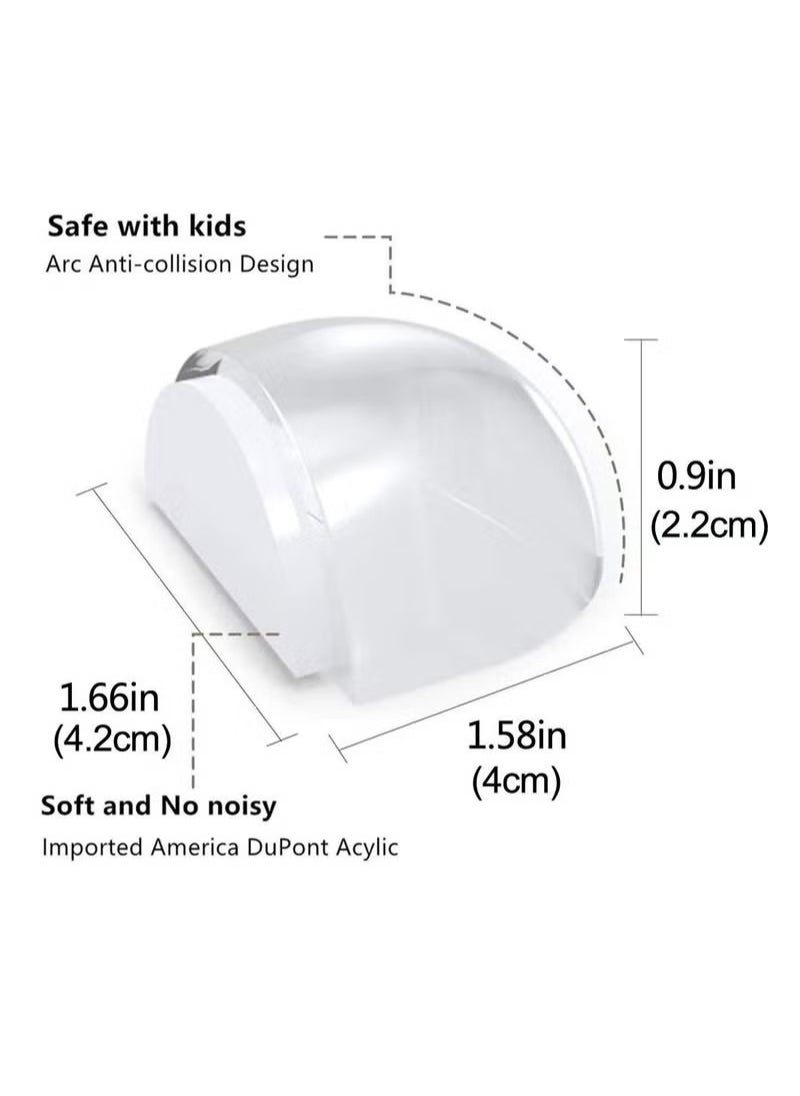 Generic Doorstop, Wall Protection Self-Adhesive Door Stopper for Door Buffer Floor Stop Shock Absorbent Wall Bumper for The Home and Office Wall Protector - Clear 4pcs  - Image 5