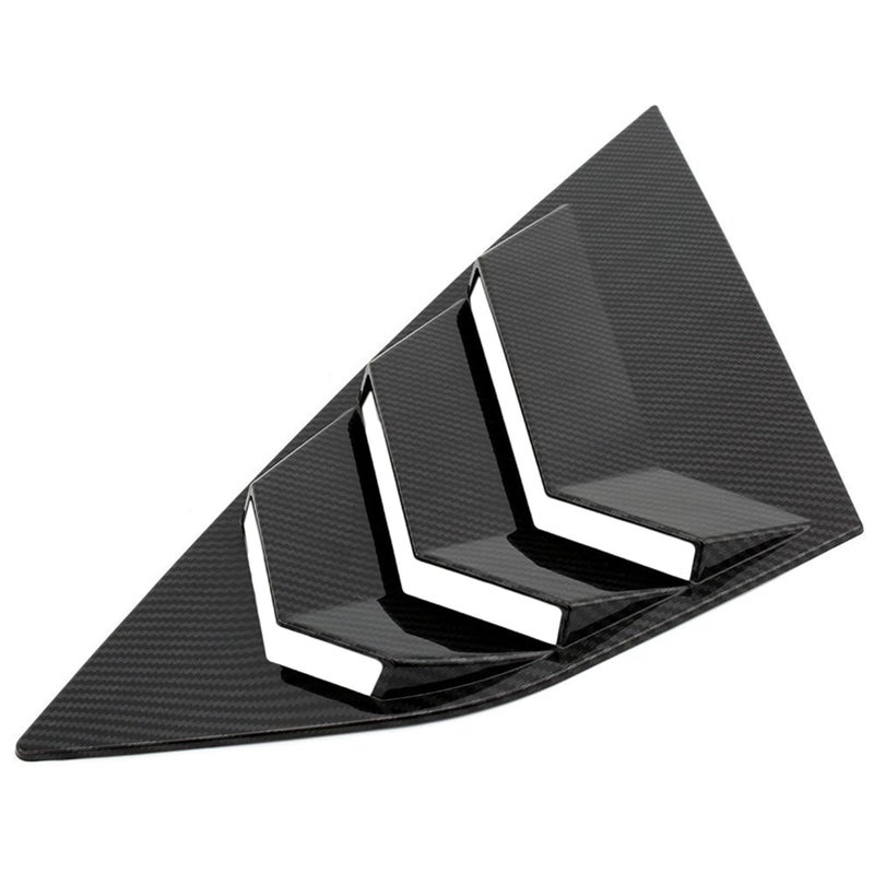 Rear Window Louvers: Carbon Fiber Style, High-Quality ABS Material, Privacy & Shade - Stepped Louvered Design, Quick Peel & Stick Installation Side Tuyere Louvers Vent for Ford Focus ST RS MK3 Hatchba - Image 3