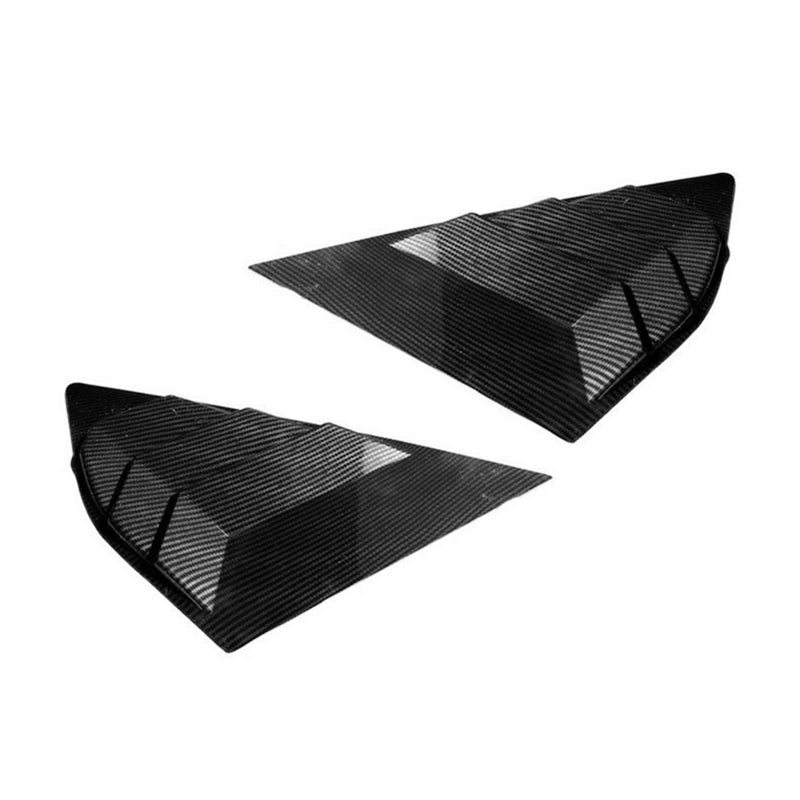 Rear Window Louvers: Carbon Fiber Style, High-Quality ABS Material, Privacy & Shade - Stepped Louvered Design, Quick Peel & Stick Installation Side Tuyere Louvers Vent for Ford Focus ST RS MK3 Hatchba - Image 5