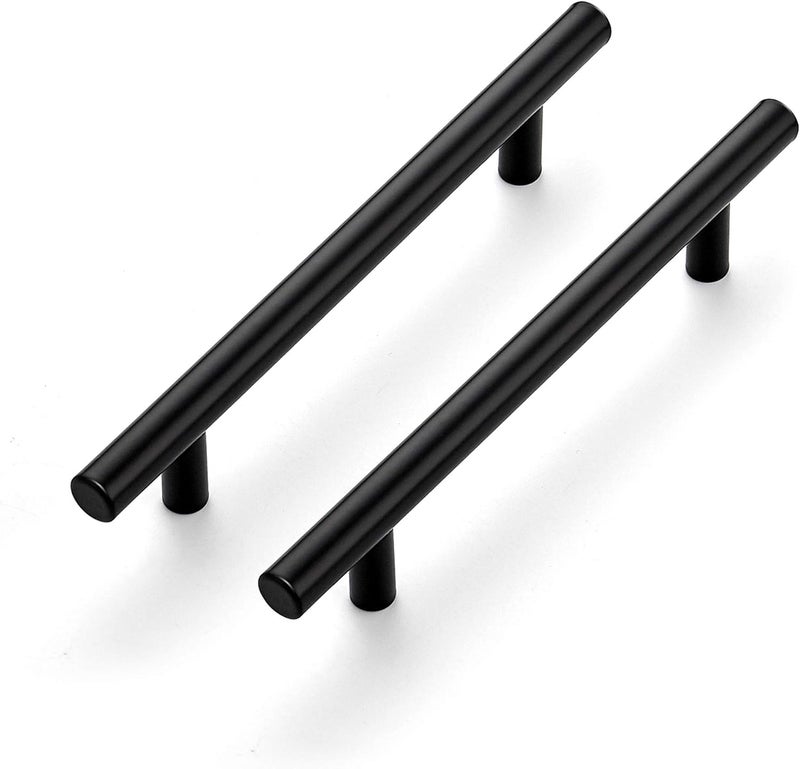 Ravinte 30 Pack 7.38'' Cabinet Pulls Matte Black Stainless Steel Kitchen Cupboard Handles Cabinet Handles 7.38'' Length, 5'' Hole Center - Image 1