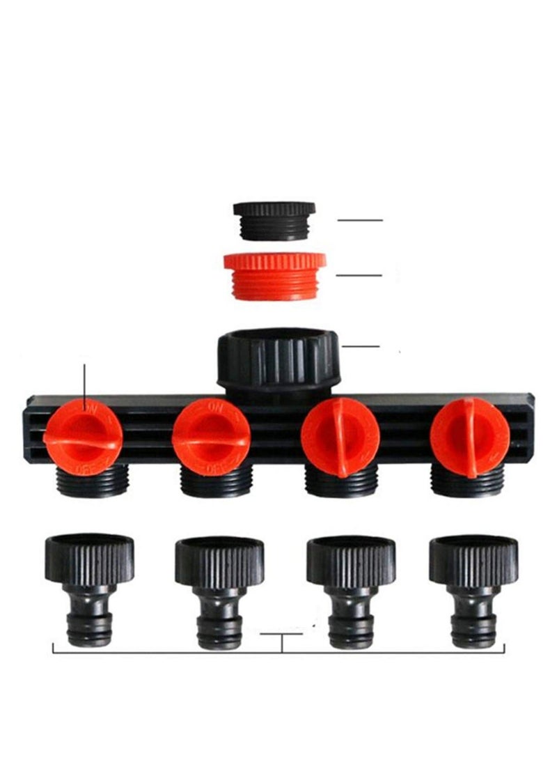Generic Garden hose splitter, 4 way heavy duty Outdoor Faucet, 3/4" Tap Y Splitter, ABS Hose Tap Connector with On/Off Valves, Water Hose Splitter for Outdoor, Garden Irrigation, Home - Image 4