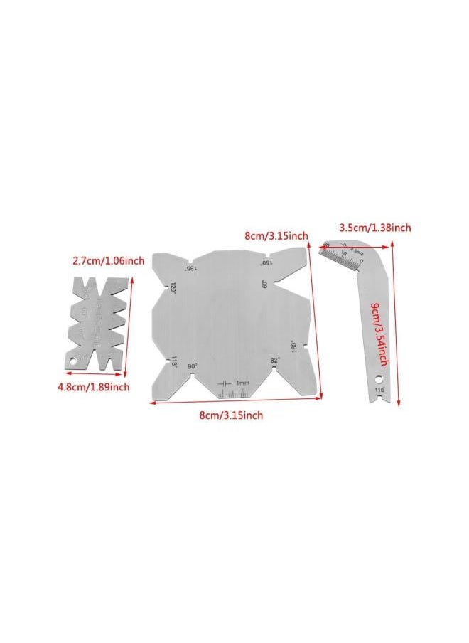 silvercnc - Angle Gauge Drill Bits, 3Pcs S/S Angle Gauge Measurement Drill Sharpener Tool Set Including Drill Diameter, Drill Bits and General Angle Gauge with Case - Image 1