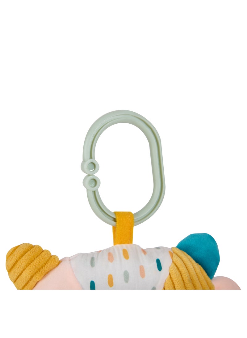 EUREKA KIDS - Eurekakids Cucu Big Sensory Hanging Toy w/ Rattle and Teether | For Strollers, Cribs, Playpen | For auditory stimulation, hand-eye coordination and sensory development | For 0M+ - Image 1