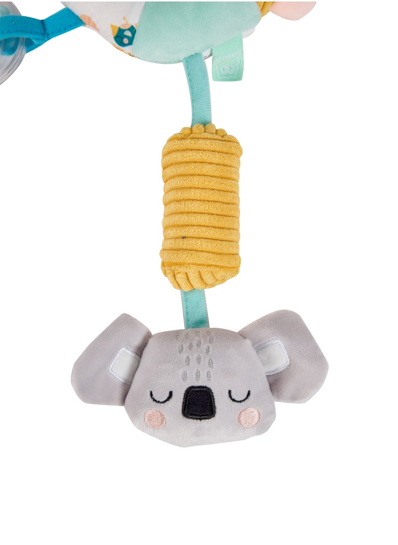 EUREKA KIDS - Eurekakids Cucu Big Sensory Hanging Toy w/ Rattle and Teether | For Strollers, Cribs, Playpen | For auditory stimulation, hand-eye coordination and sensory development | For 0M+ - Image 1