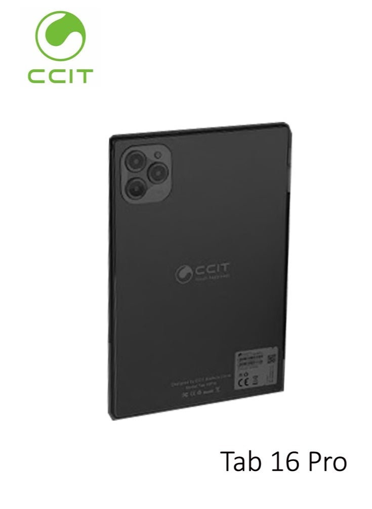 CCIT - CCIT Tab 16 Pro 10.1 Inch HD Android Tablet 16GB RAM 1TB ROM 10000 mAh Battery with Keyboard and Accessories Black - Image 1