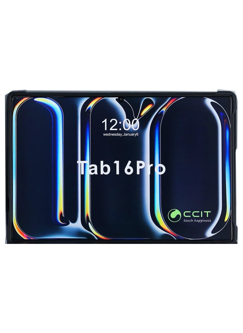 CCIT - CCIT Tab 16 Pro 10.1 Inch HD Android Tablet 16GB RAM 1TB ROM 10000 mAh Battery with Keyboard and Accessories Black - Image 1
